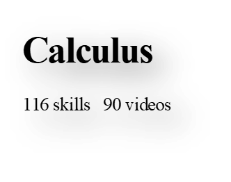 calculus skills
